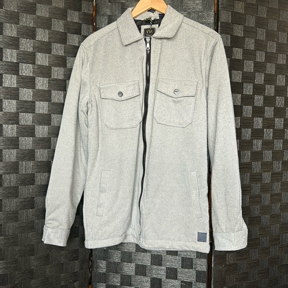NWT Vrg 1946 Zippered Medium Weight Jacket Quilted Lining Mens Medium Grey - Picture 1 of 10